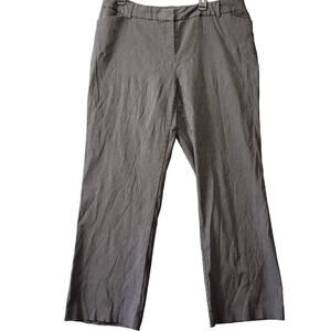 George Midrise Flat Front Straight Leg Pants Womens Size 18 Charcoal Gray Chino